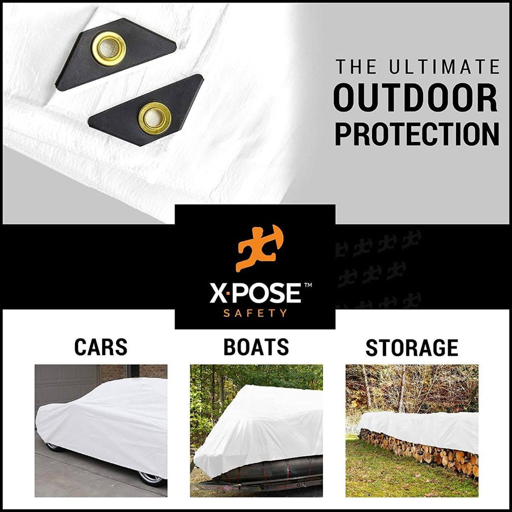 Heavy Duty White Tarps 7 x 40 Case of 4 N489256
