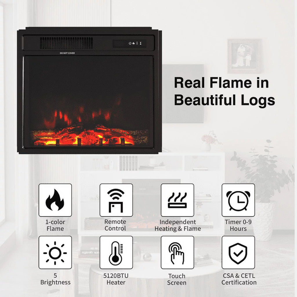 47'' TV Stand with 18" Electric Fireplace J13854