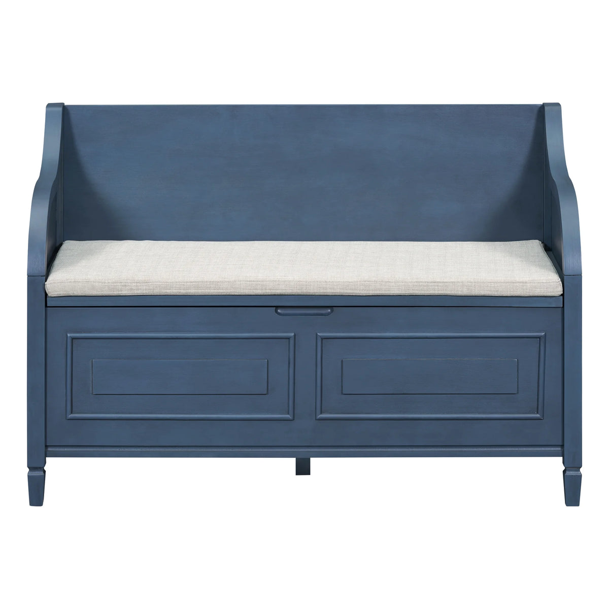 Blue Storage Bench with Hidden Storage K6357