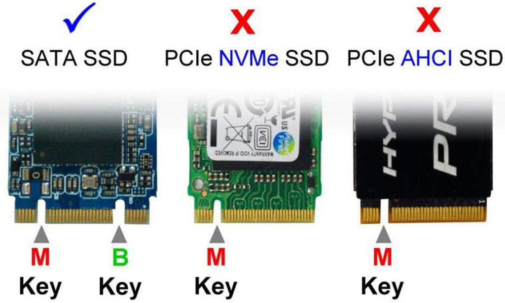 M.2 NGFF B-Key & mSATA SSD to SATA Adapter Enclosure with Switch K3017