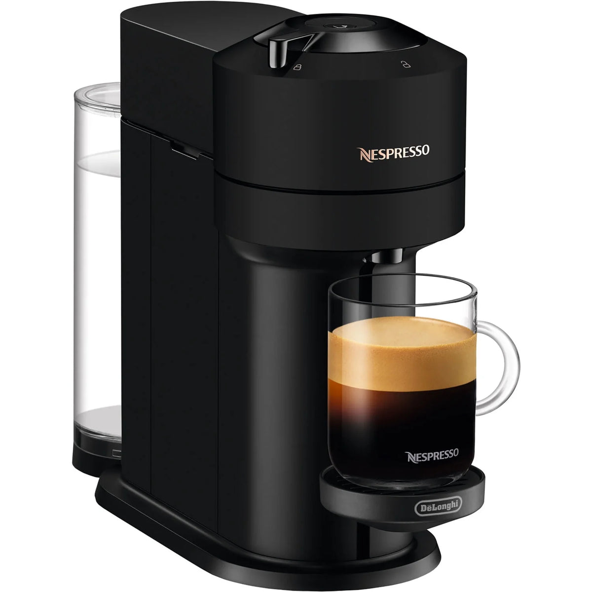 Black Coffee and Espresso Maker with Milk Frother T7362