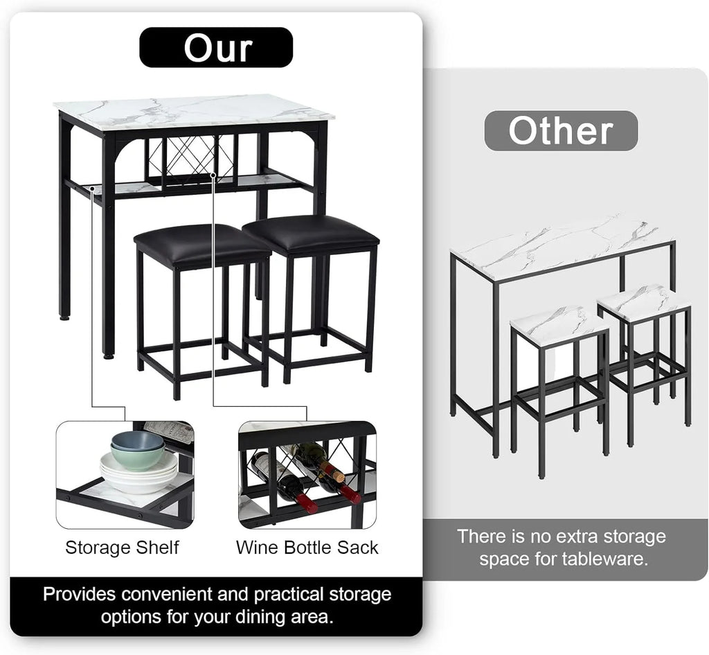 Dining Table and Chairs Set for 2 Z795