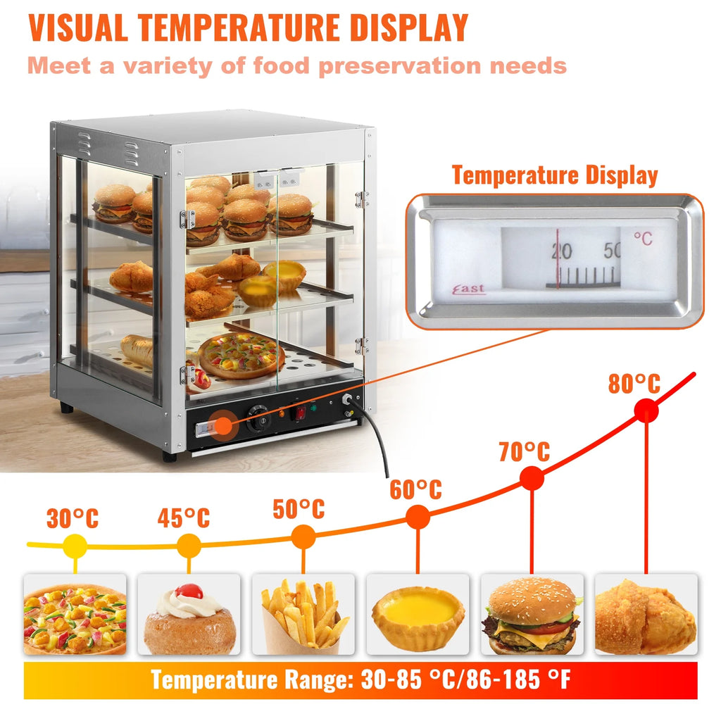3-Tier Commercial Food Warmer with Water Tray B77416
