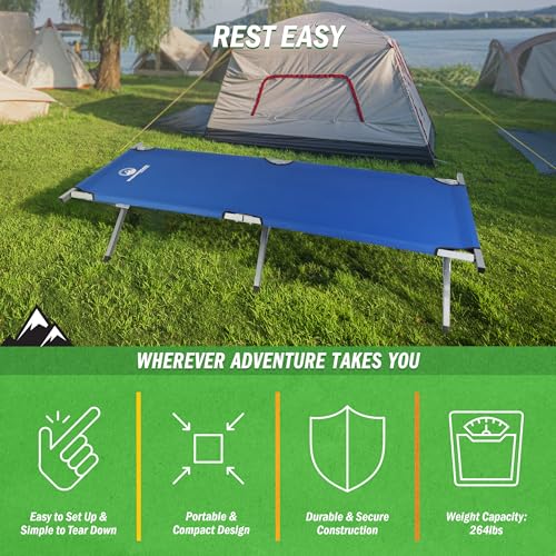 Portable Folding Camping Cot with Carry Bag W205850