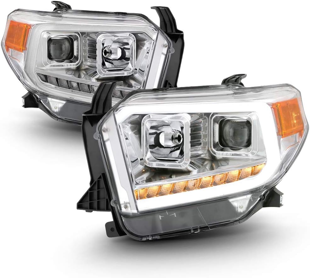 Chrome Projector Headlights Pair Driver & Passenger V51626