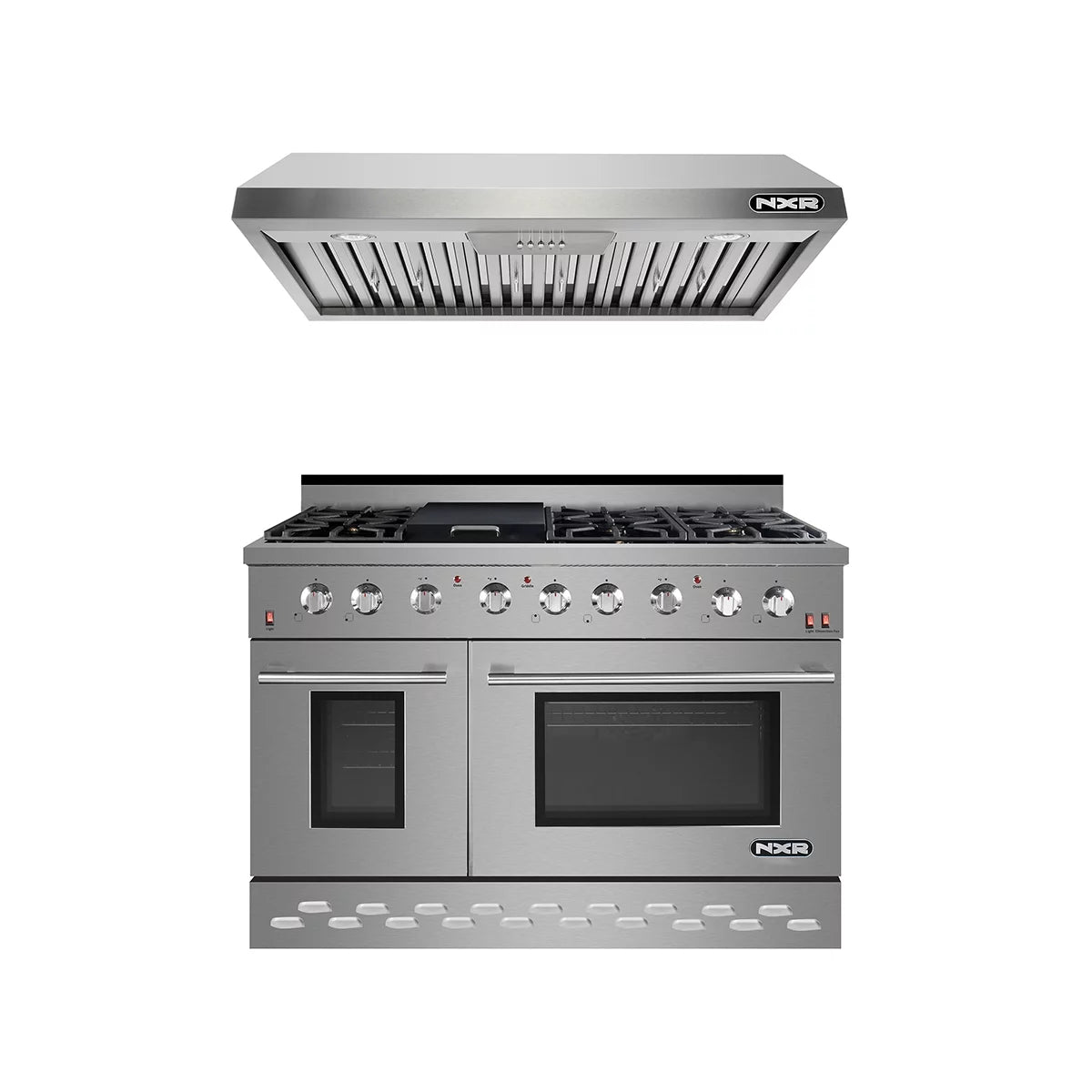 48 Stainless Steel Natural Gas Range with Convection Oven & Under Cabinet Hood C711461