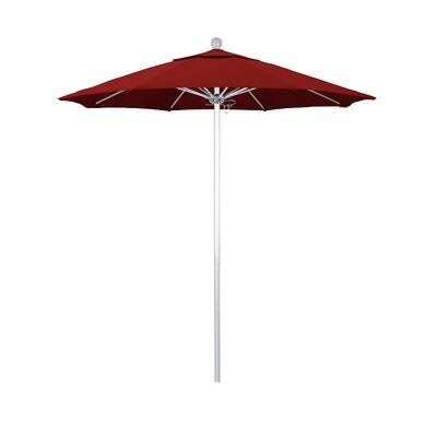 7.5& Market Umbrella Silver Anodized Sunbrella Jockey Red T6989