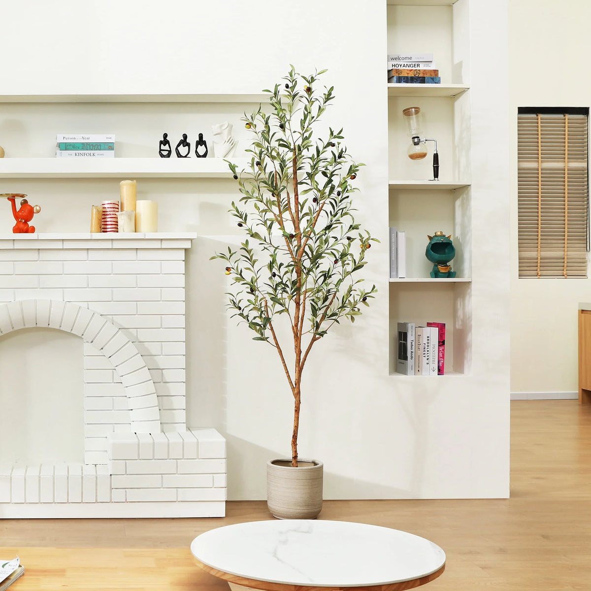 6 ft Artificial Olive Plant with Fruits P75960