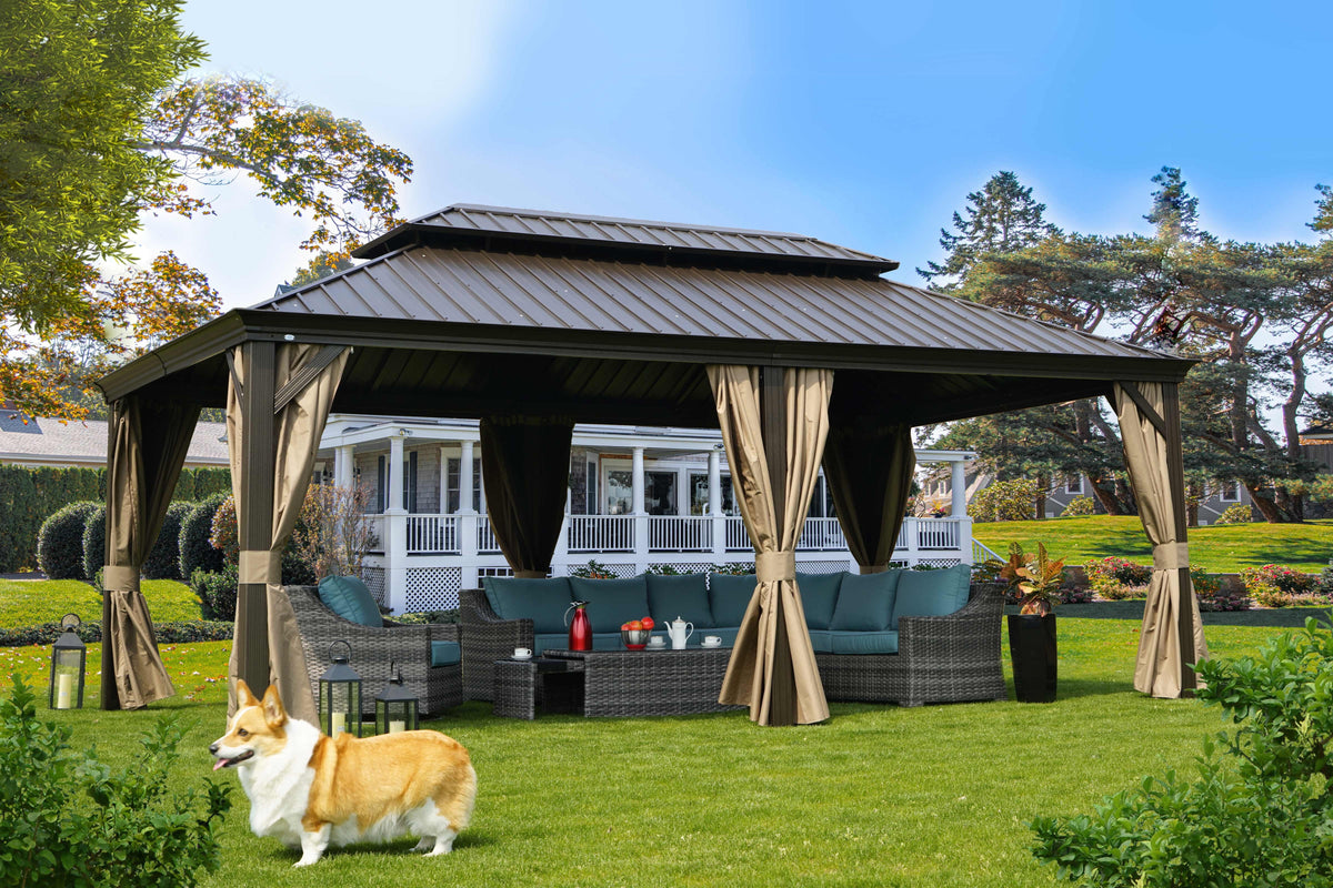 12 ft. W x 10 ft. D Aluminum Hardtop Gazebo R3517