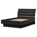 Black Woodgrain Full Bed with Slats N9573