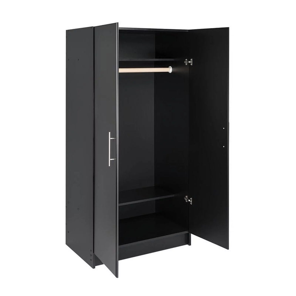 32" Contemporary Black Wardrobe Cabinet H3691