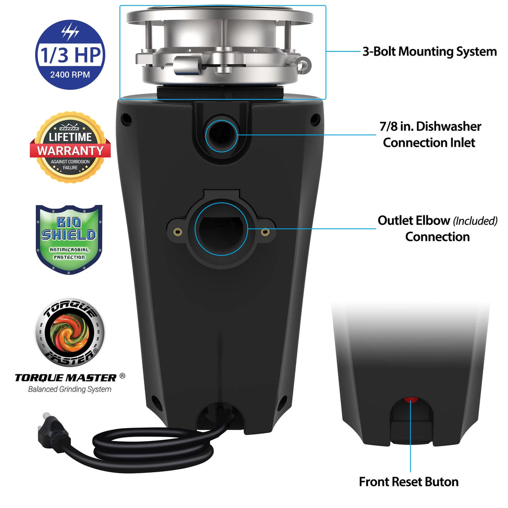 1/3 HP Continuous Feed Garbage Disposal K234739