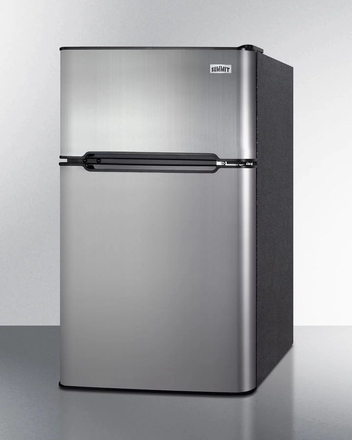 Compact 2-Door Refrigerator-Freezer, Stainless Steel Q502