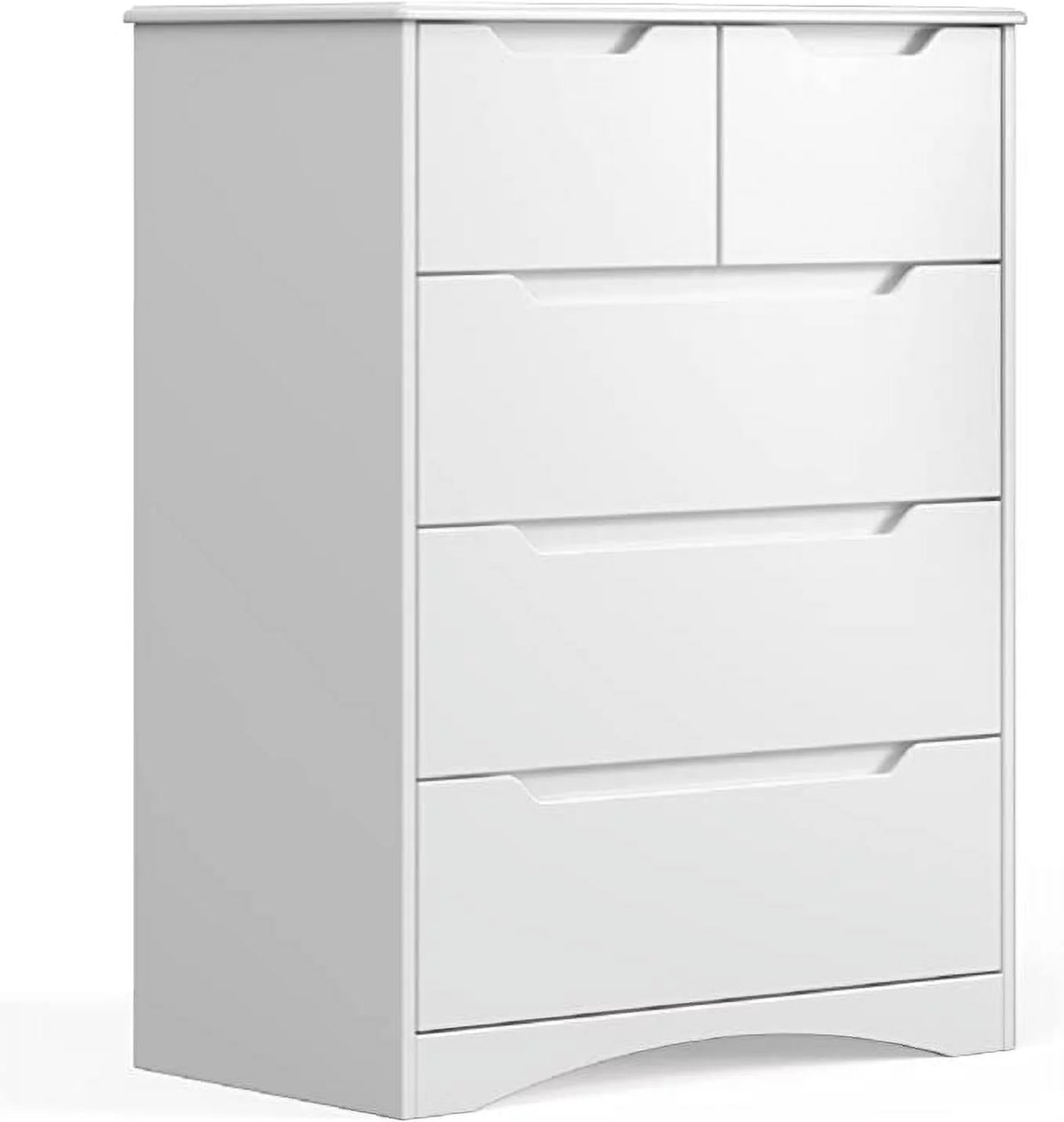 White 5 Drawer Wood Dresser L95894