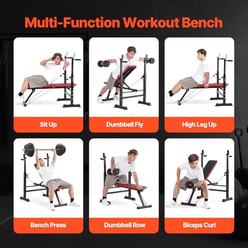 6-in-1 Adjustable Weight Bench Set X83597