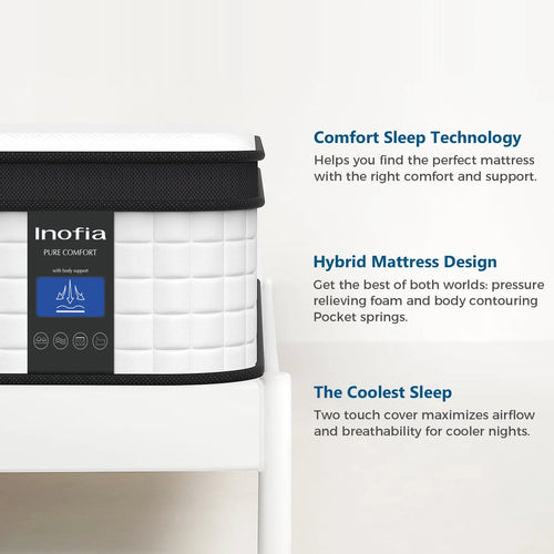 10 inch Hybrid Full Size Mattress with Memory Foam P910