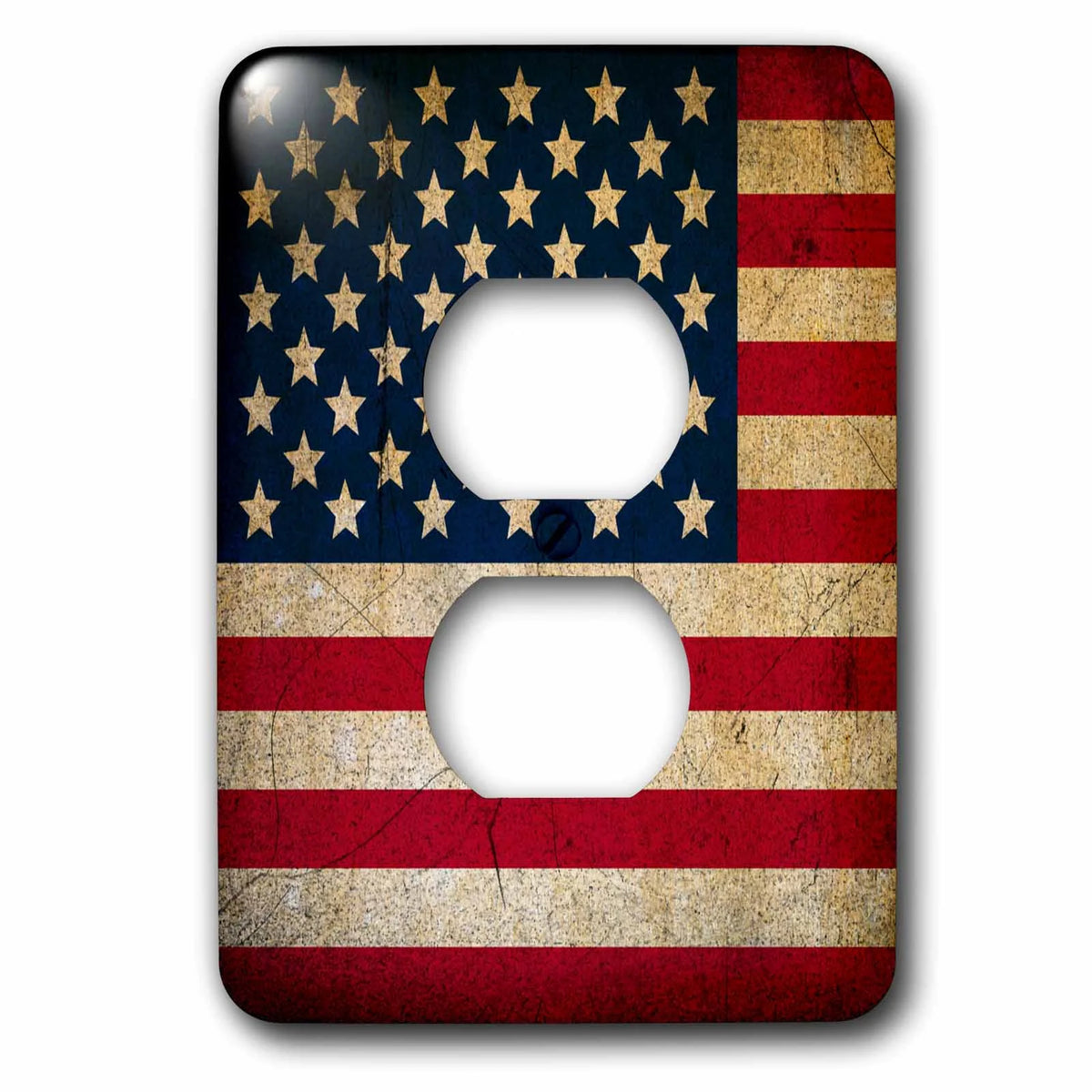Vintage America US Flag 2 Plug Outlet Cover I29662