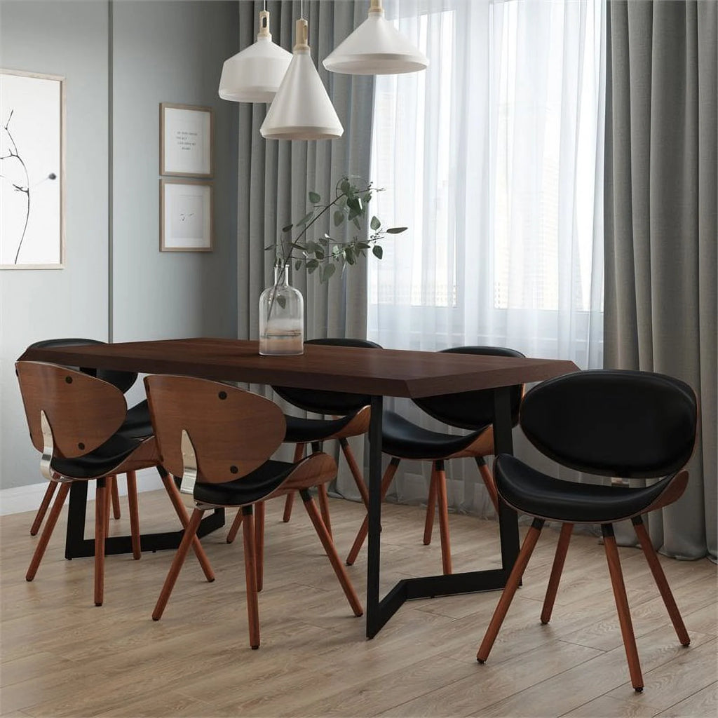Black Faux Leather Dining Chair I9293