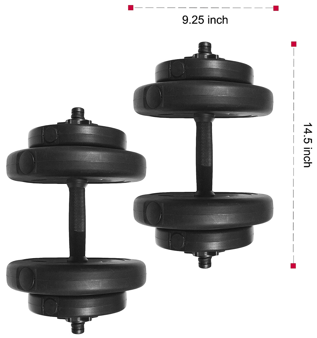 Black Adjustable Vinyl Dumbbell Set M4853