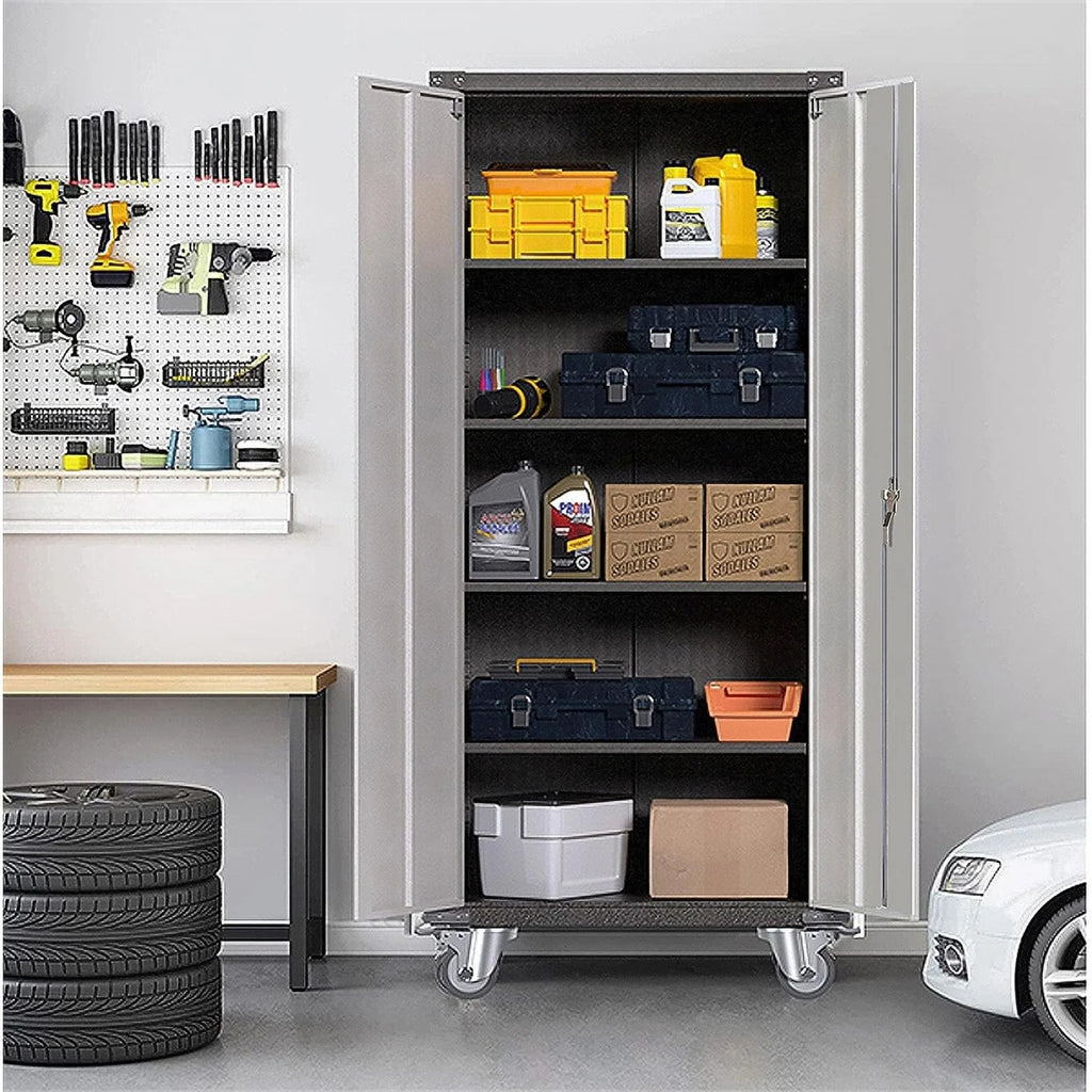 Metal Storage Cabinet on Wheels Q2174