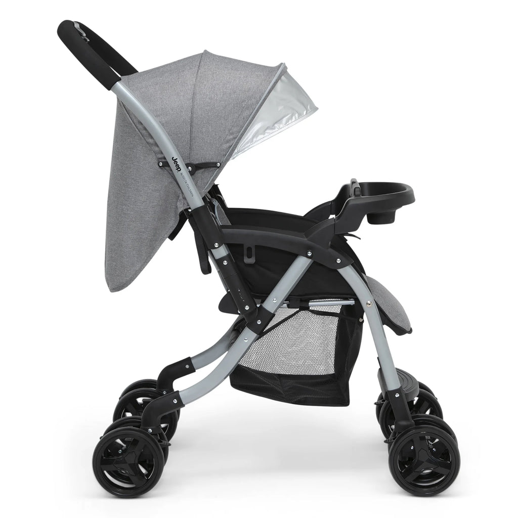 Grey Tweed Reversible Handle Stroller D581