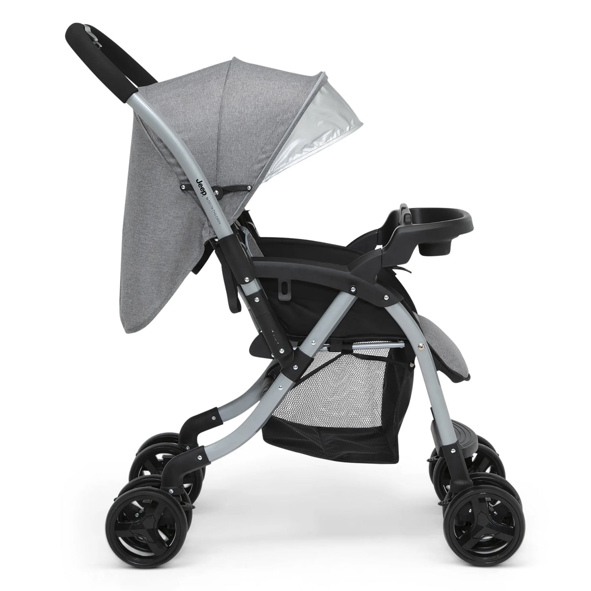 Grey Tweed Reversible Handle Stroller D581