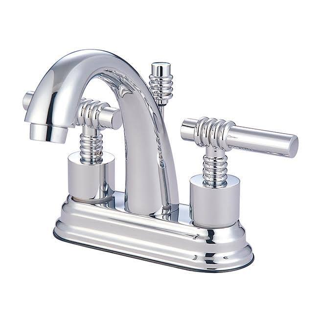 Polished Brass Two-Handle Centerset Lavatory Faucet A383548