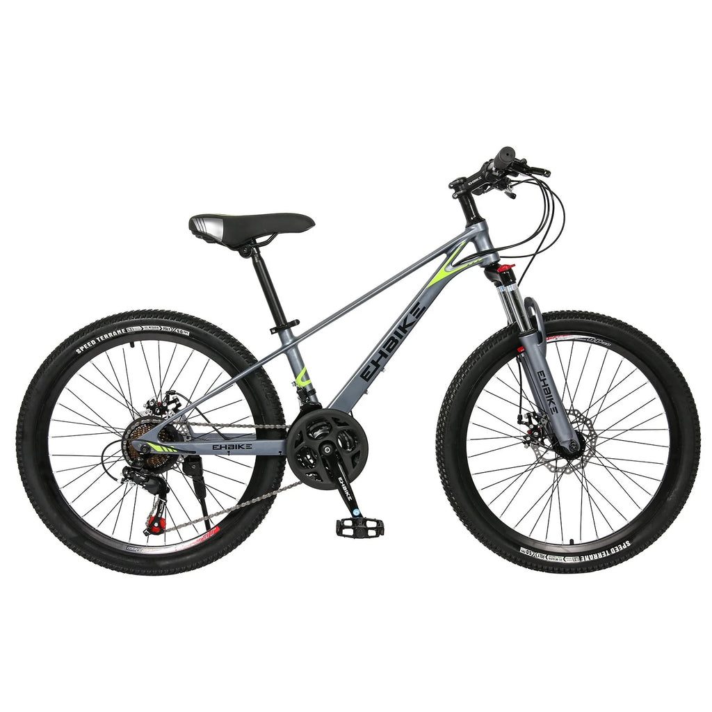 24 inch 21 Speed Black Mountain Bikes P8959