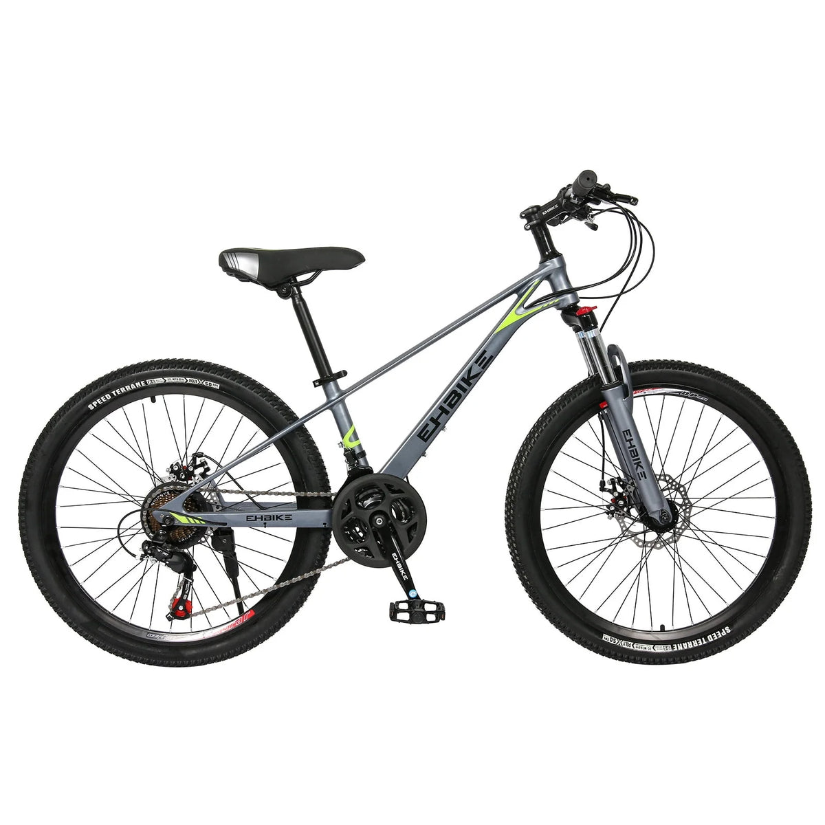 24 inch 21 Speed Black Mountain Bikes P8959
