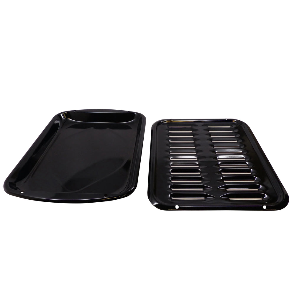 Black Porcelain Broiler Pan and Grill F503