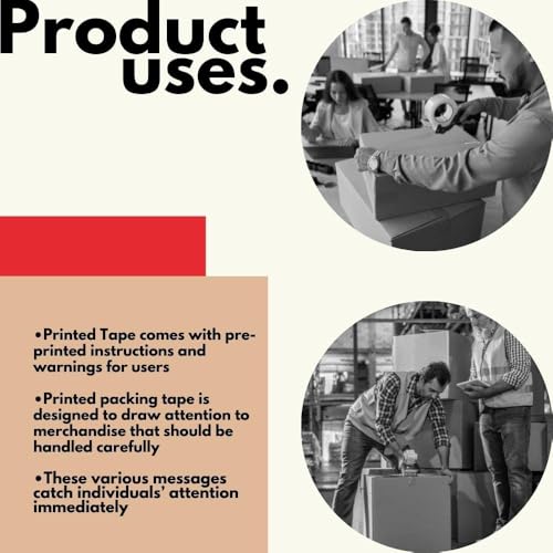 Broken Seal Tape, 2 Inch x 110 Yards, 36 Pack R344365