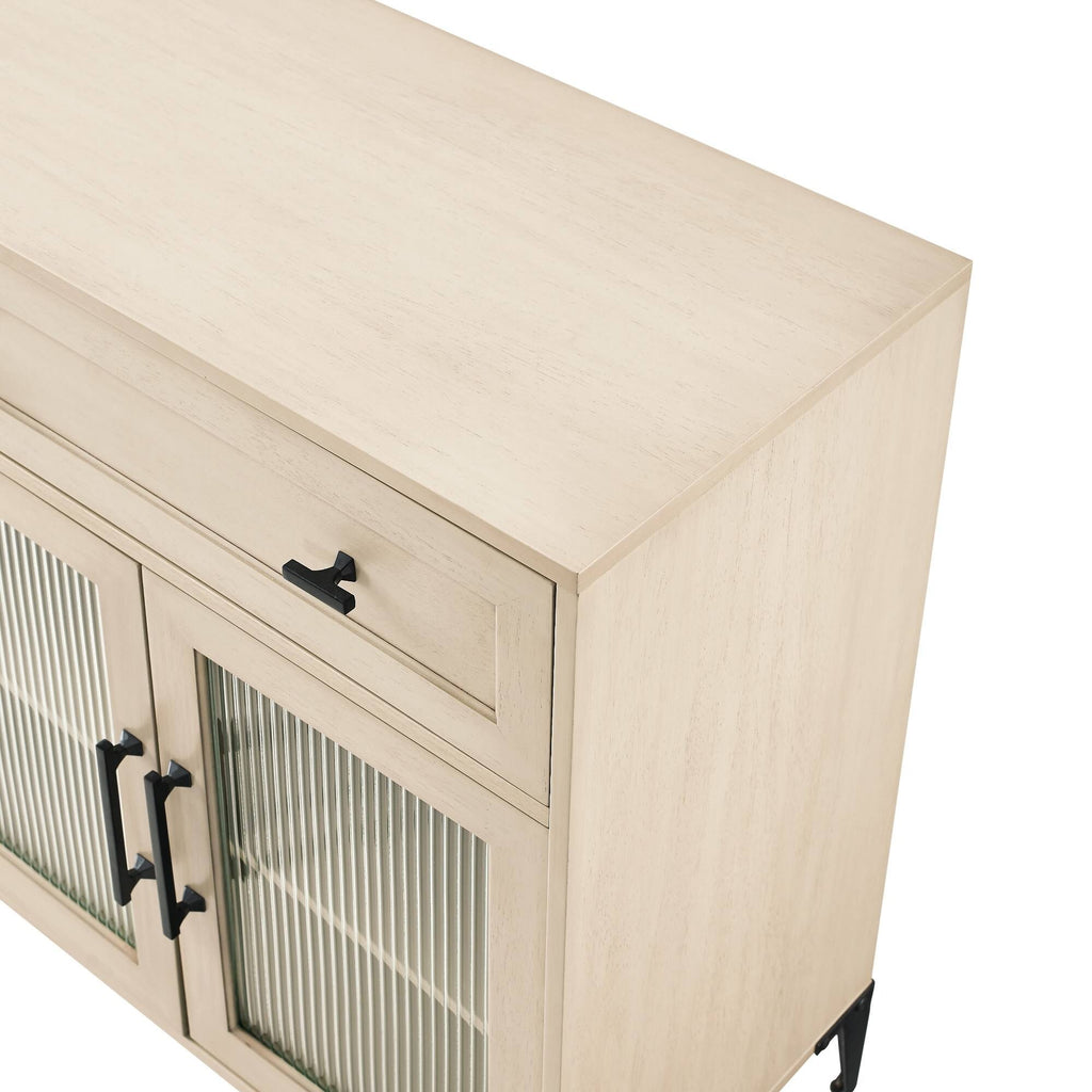 58-Inch 2-Drawer Fluted Glass Door Sideboard B190