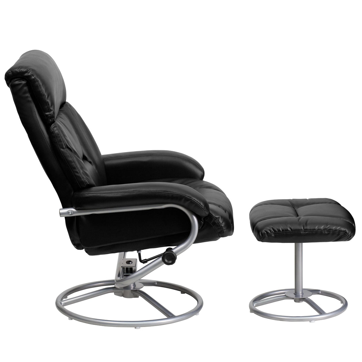Black LeatherSoft Recliner & Ottoman B8105