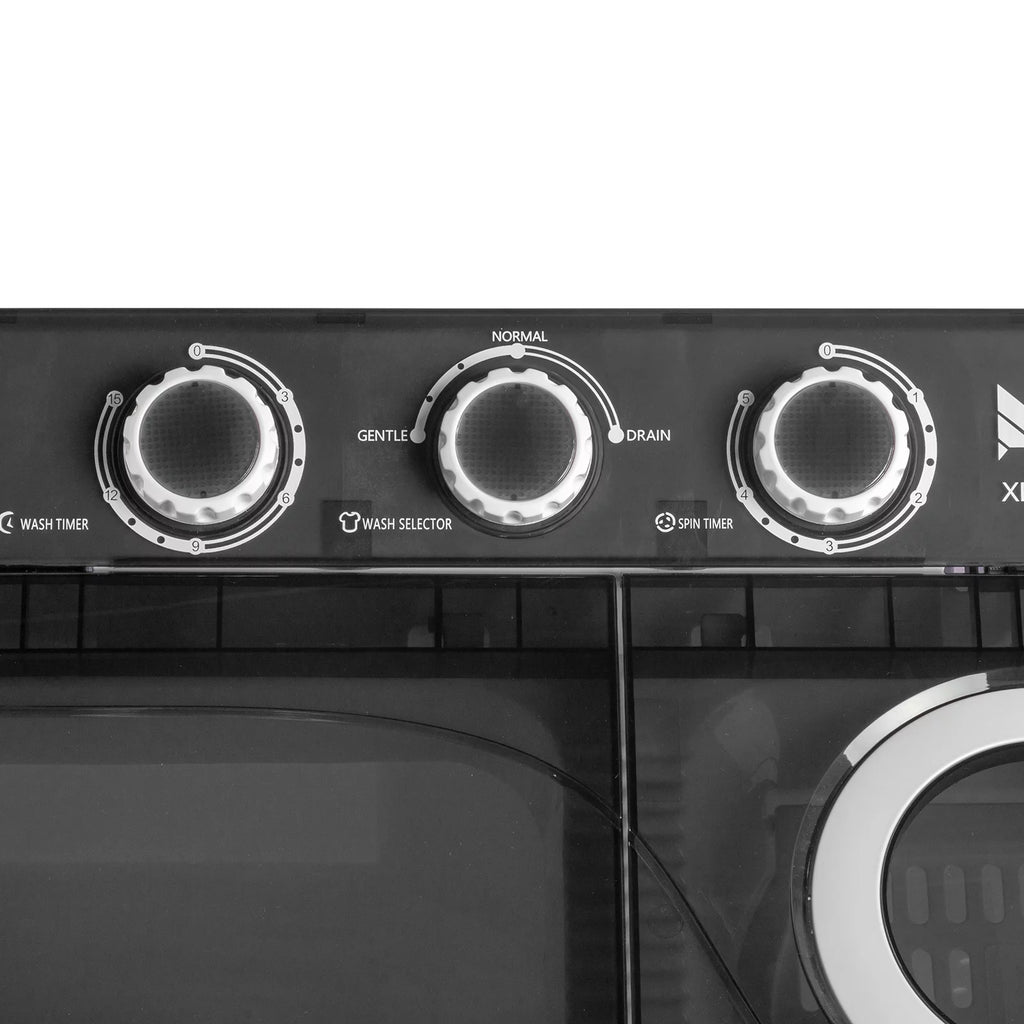 26Lbs Semi-automatic Twin Tub Washing Machine with Built-in Drain Pump B855