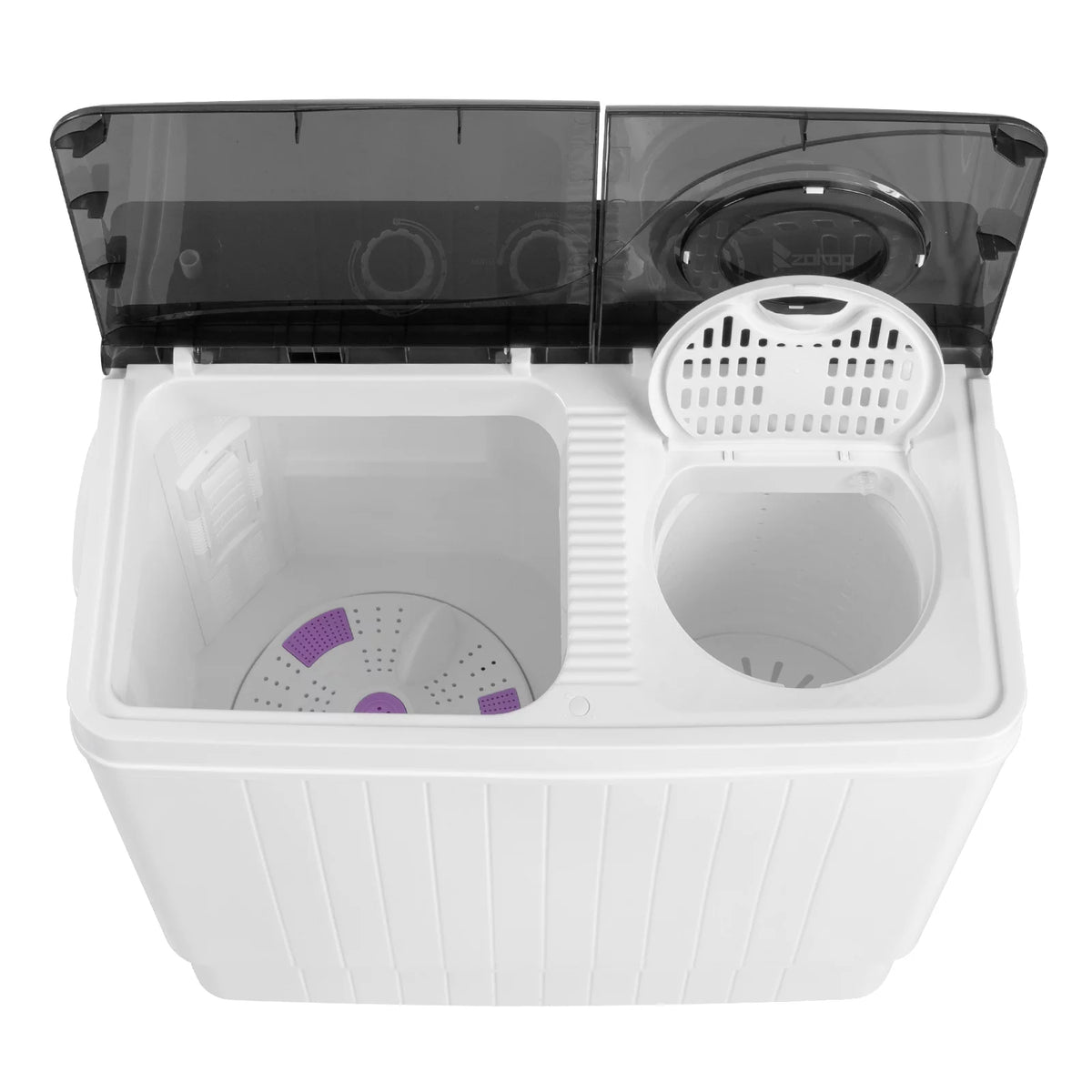 26Lbs Semi-automatic Twin Tub Washing Machine with Built-in Drain Pump B855