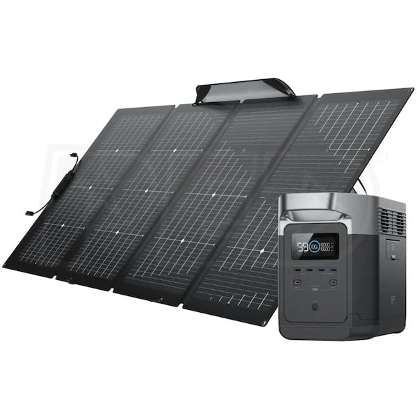 Portable Power Station and Bifacial Solar Panel Q498