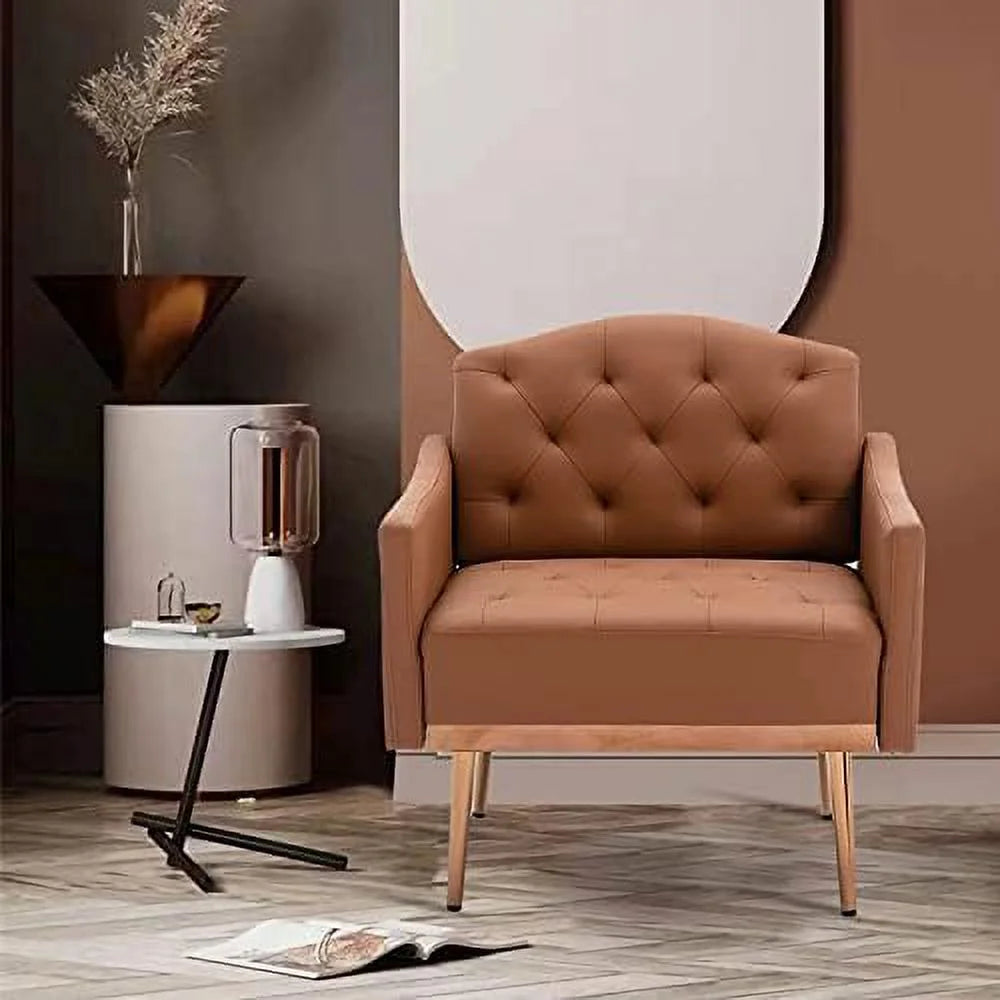 Green Velvet Accent Chair with Arms Y64609