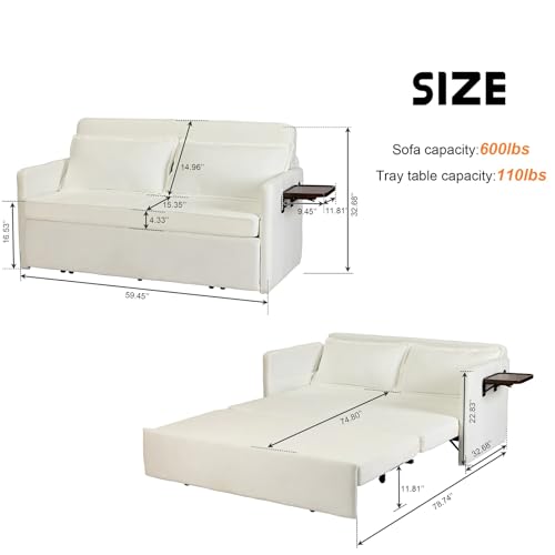 Black Convertible Sofa Bed P1713