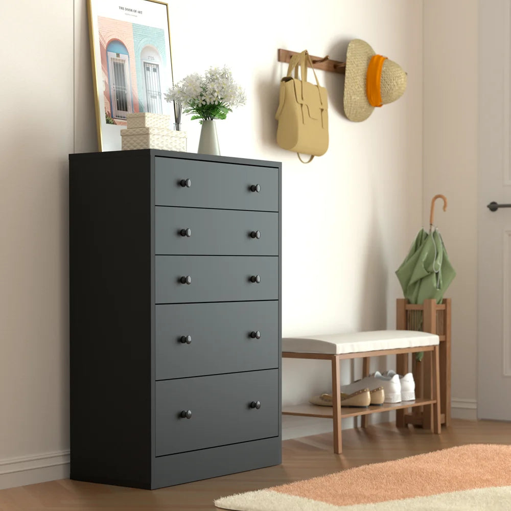 White 5 Drawer Dresser Z6864