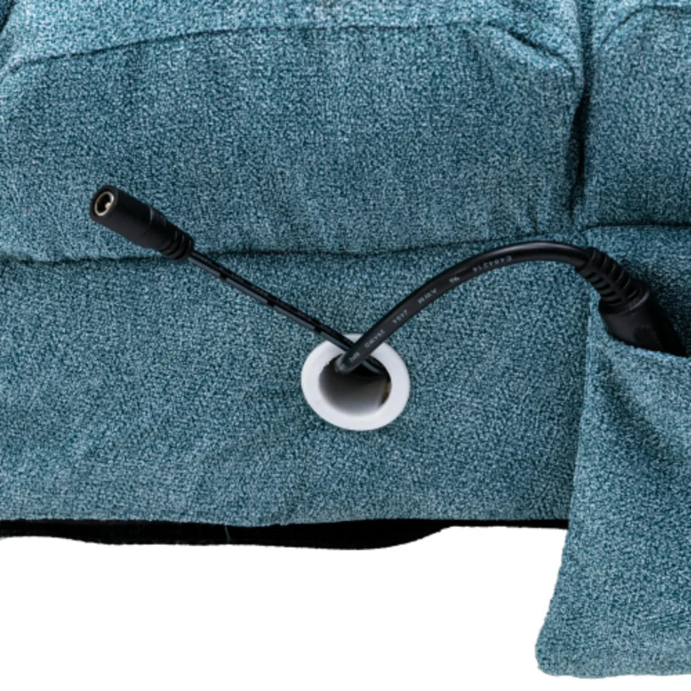 Blue Linen Chaise Lounge V2707