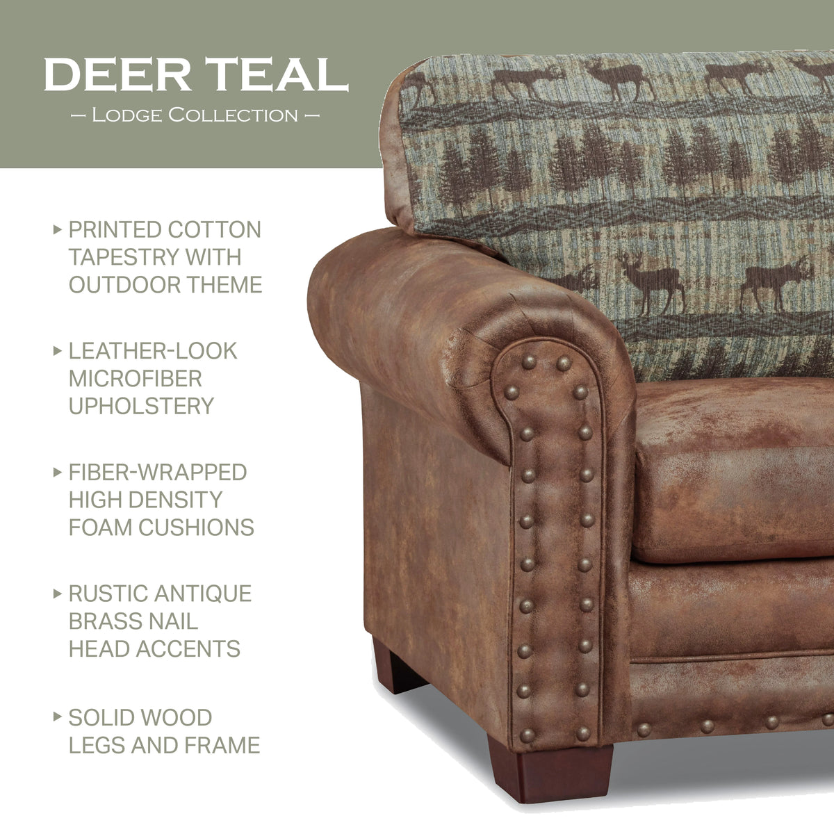 Teal Tapestry Loveseat D513509