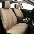 Beige and Blue Leather Car Seat Covers Full Set P21230