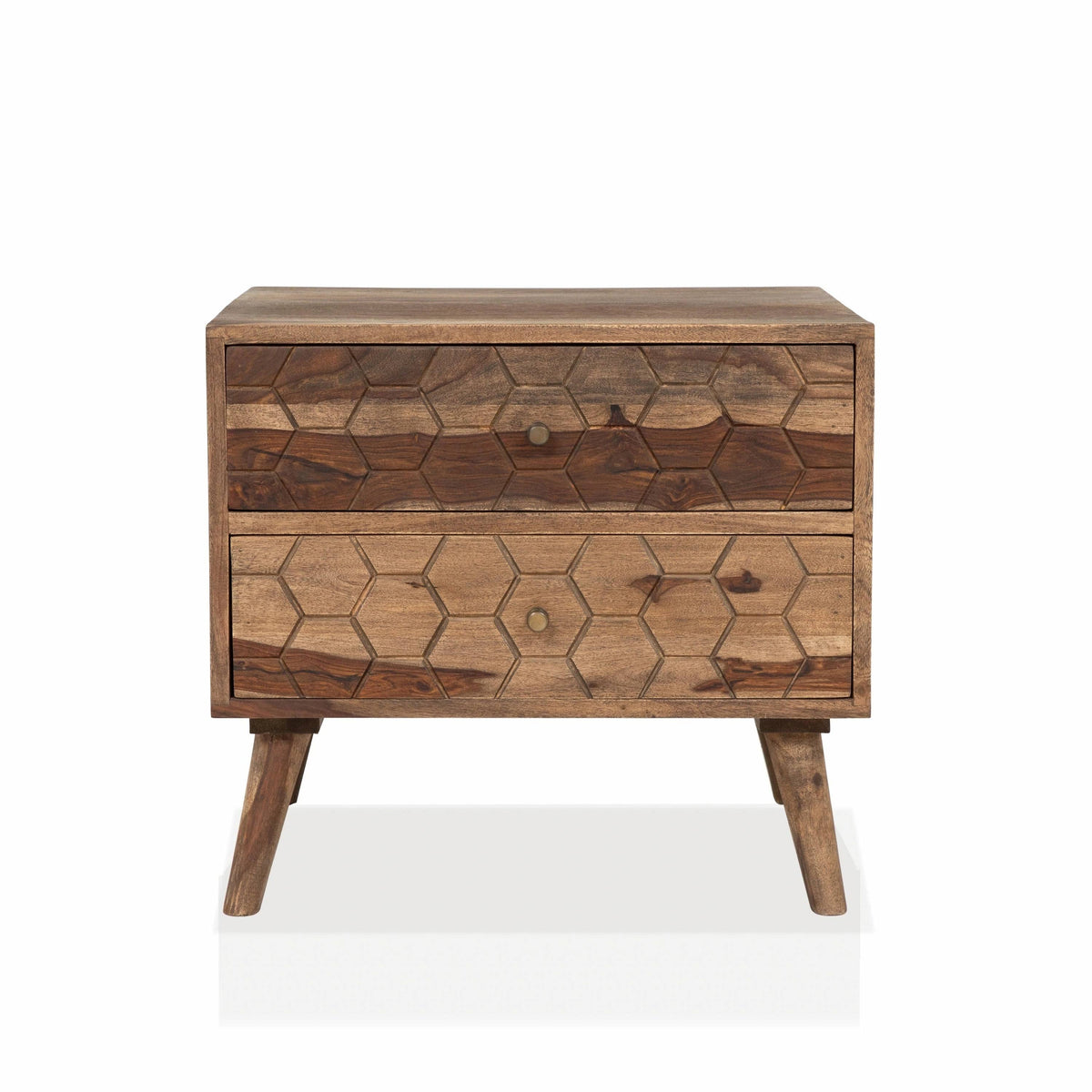 Natural Oak Nightstands Set of 2 U617163
