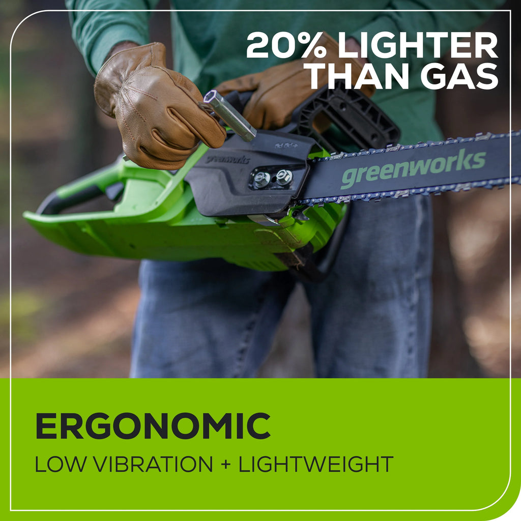 60V Brushless Chainsaw with 4.0 Ah Battery & Charger R179