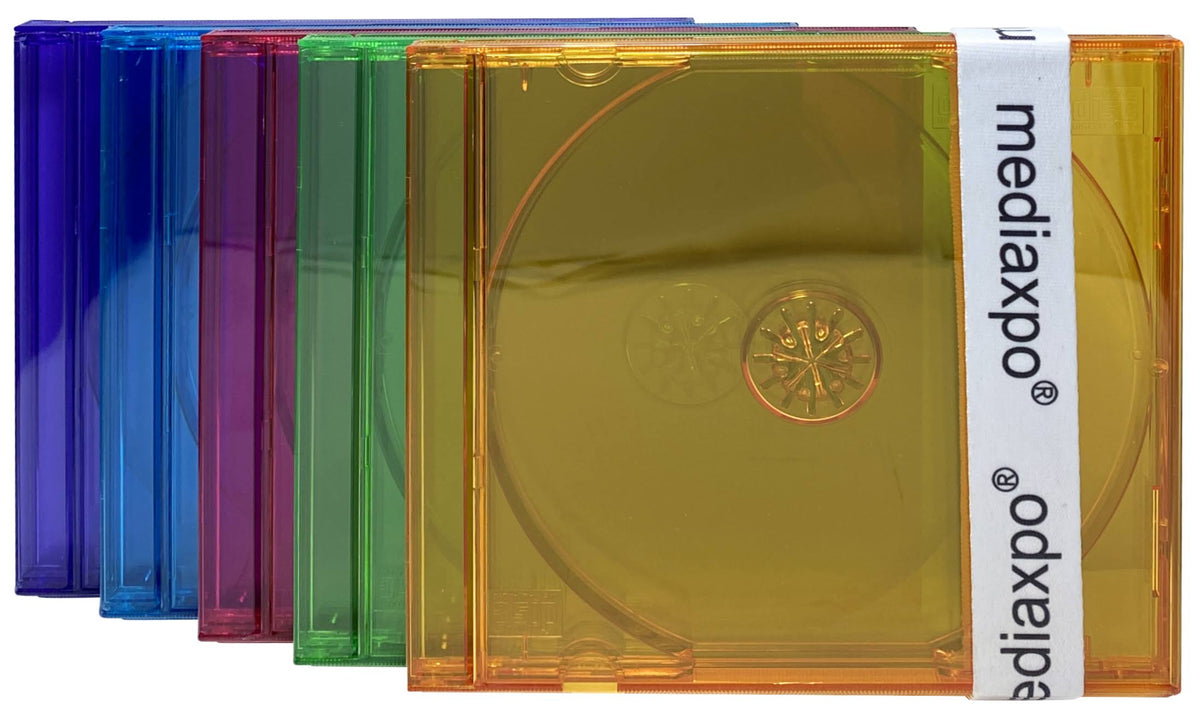 1000 Standard Assorted Clear Color CD Jewel Case Z186969