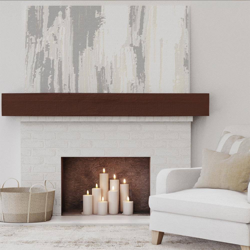 Rough Sawn Faux Wood Fireplace Mantel M295