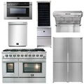48 Gas Range, Range Hood, Dishwasher, Refrigerator, Microwave Drawer, Wine Cooler T8201