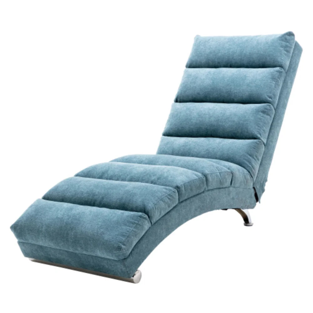 Blue Linen Chaise Lounge V2707