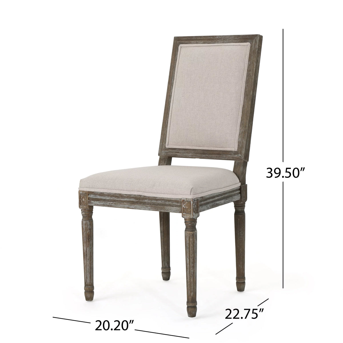 Fabric Upholstered Dining Chairs Set of 2 J588731