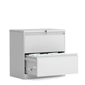 White 2 Drawer Folding Lateral File Cabinet G4771
